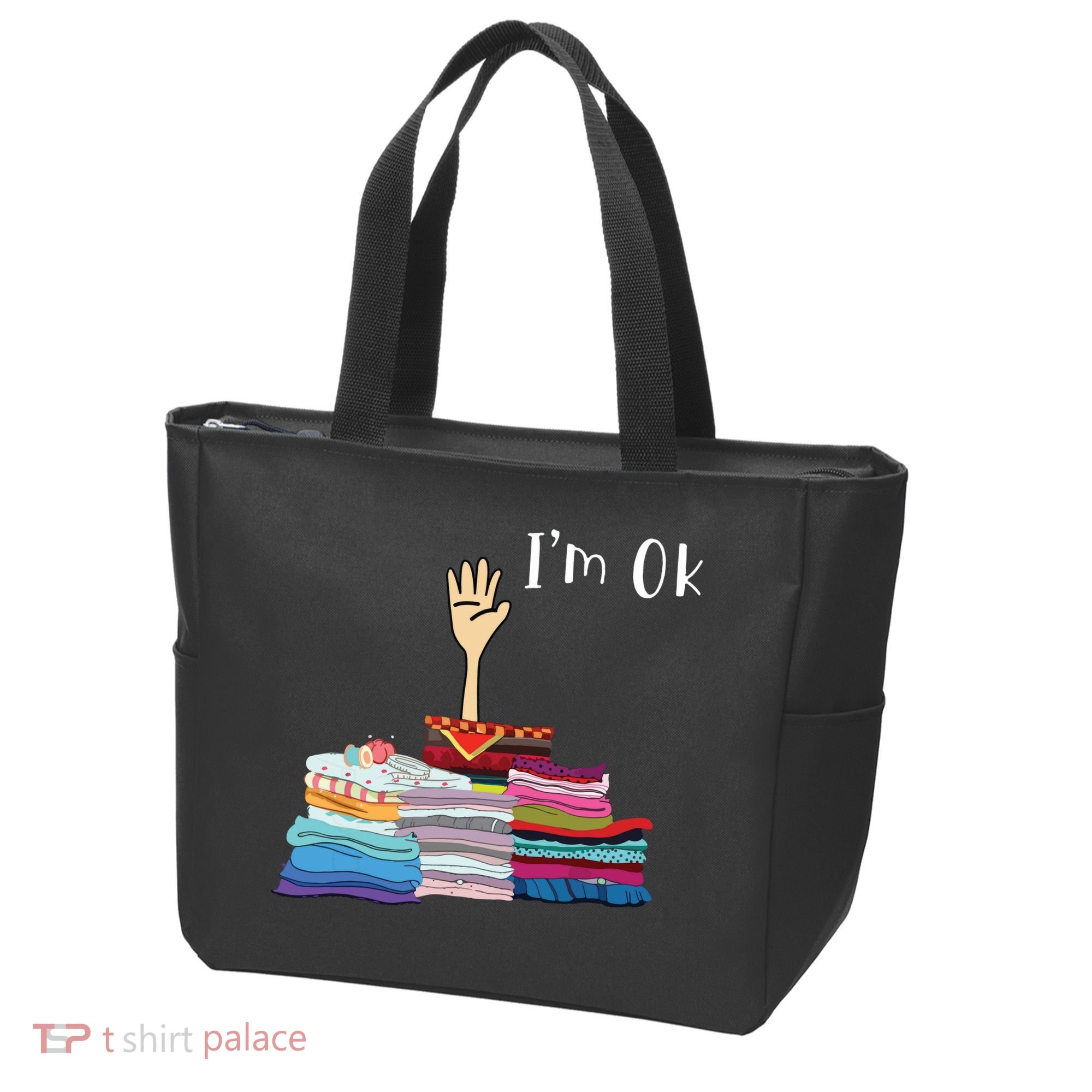 Funny Sewing Im Ok Hand Sewing Lovers Gift Tote Bag