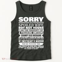 Funny Sorry I'm A Spoiled Wife Of Grumpy Old Husband Tank Top thumb 2