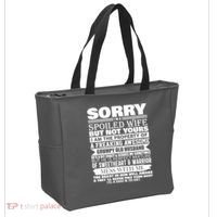 Funny Sorry I'm A Spoiled Wife Of Grumpy Old Husband Tote Bag thumb 2