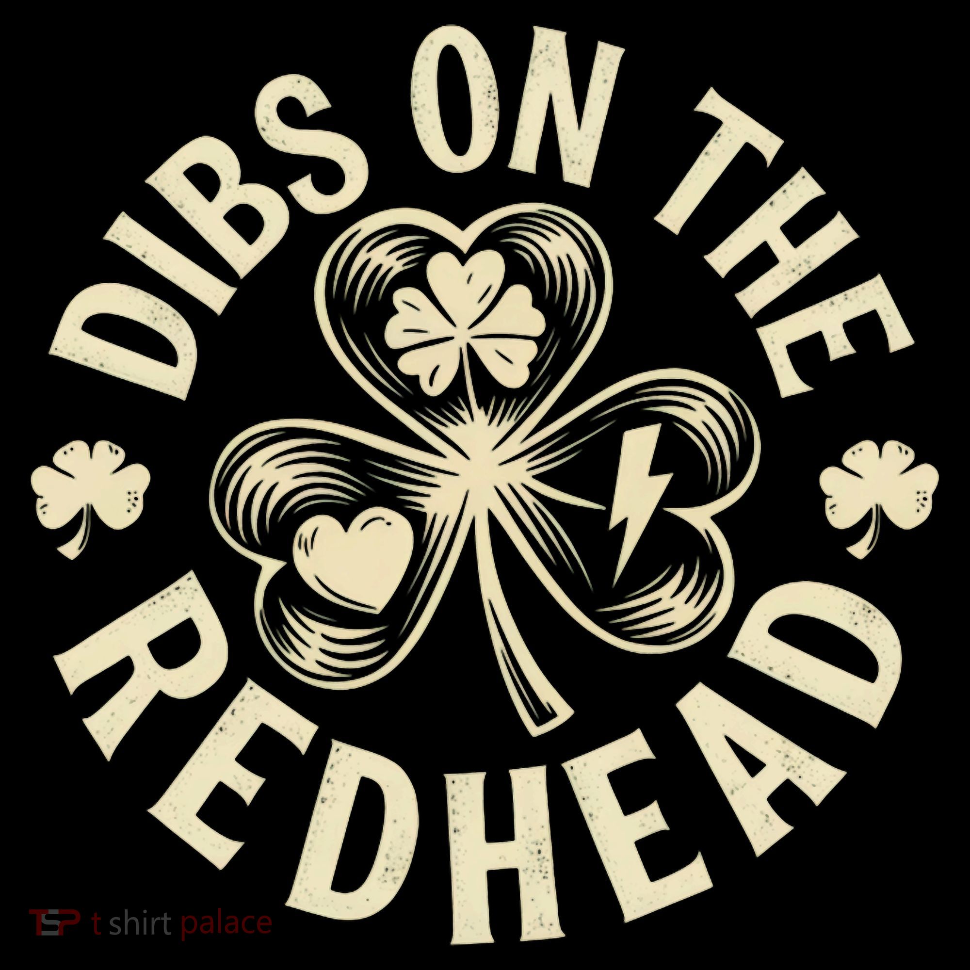 Funny Shamrock Irish St Patricks Day Dibs On The Redhead Women's Hoodie