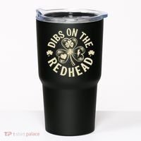 Funny Shamrock Irish St Patricks Day Dibs On The Redhead Tumbler thumb 0