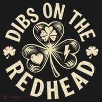 Funny Shamrock Irish St Patricks Day Dibs On The Redhead Women's Tank Top thumb 5