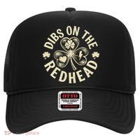 Funny Shamrock Irish St Patricks Day Dibs On The Redhead Hat thumb 0