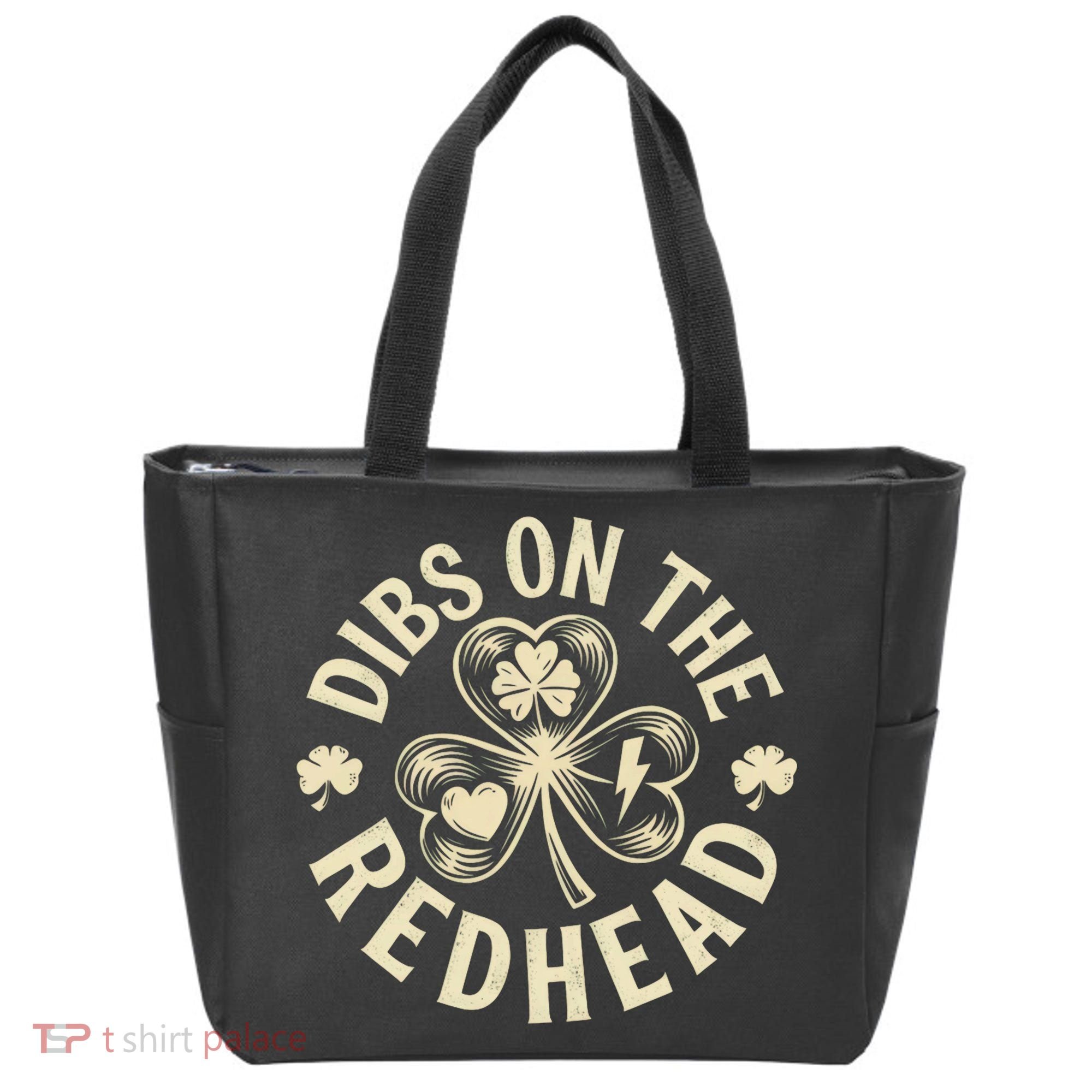 Funny Shamrock Irish St Patricks Day Dibs On The Redhead Tote Bag