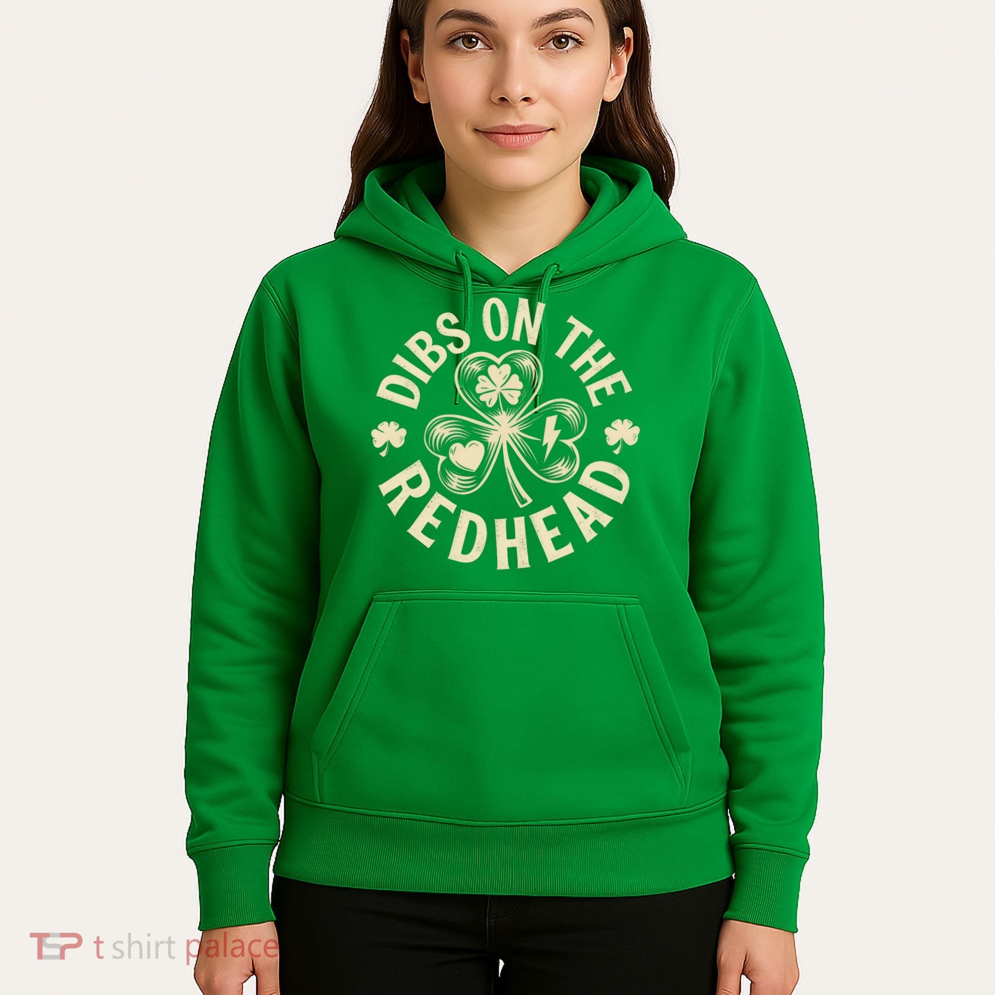 Funny Shamrock Irish St Patricks Day Dibs On The Redhead Hoodie