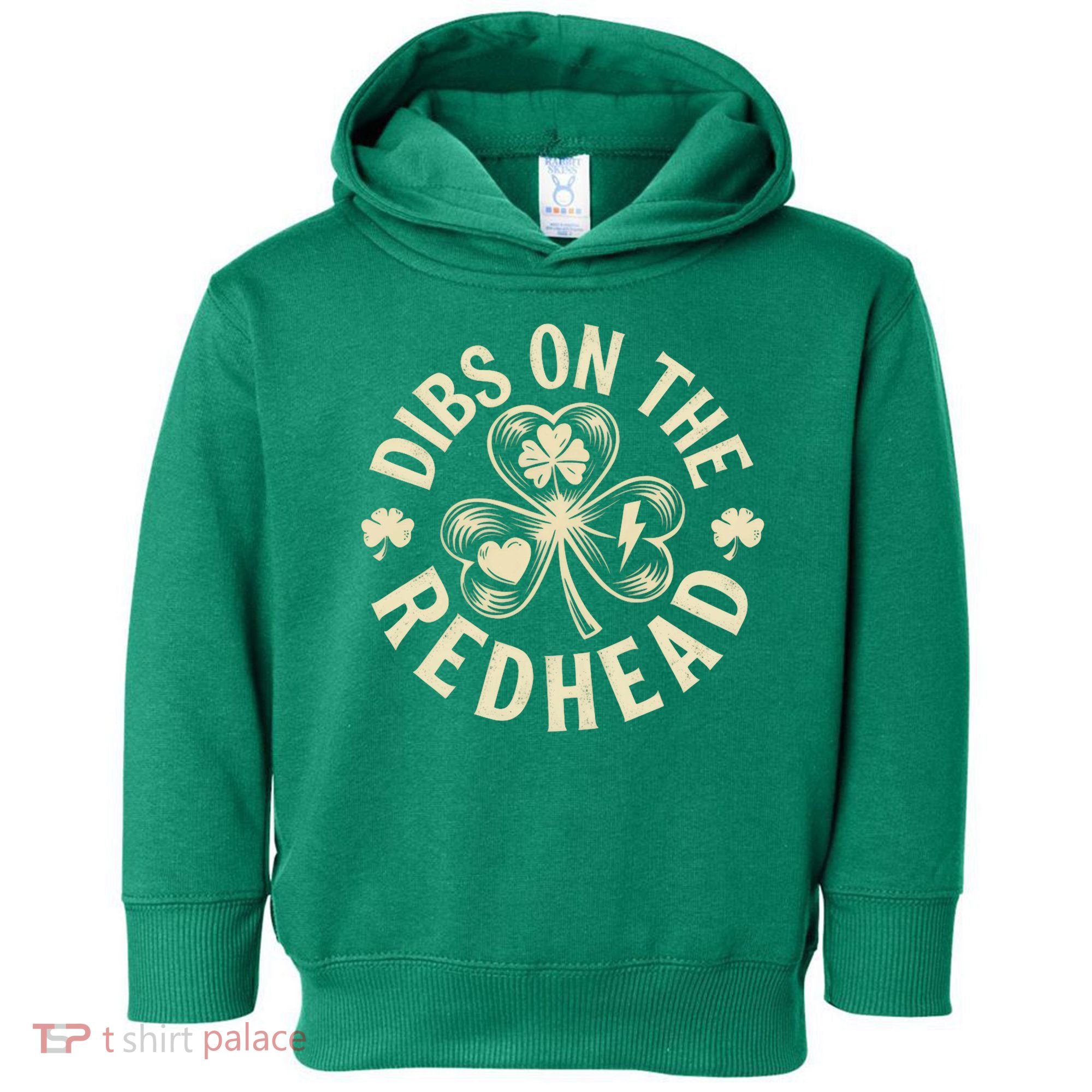 Funny Shamrock Irish St Patricks Day Dibs On The Redhead Toddler Hoodie