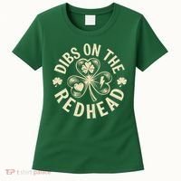 Funny Shamrock Irish St Patricks Day Dibs On The Redhead Women's T-Shirt thumb 0