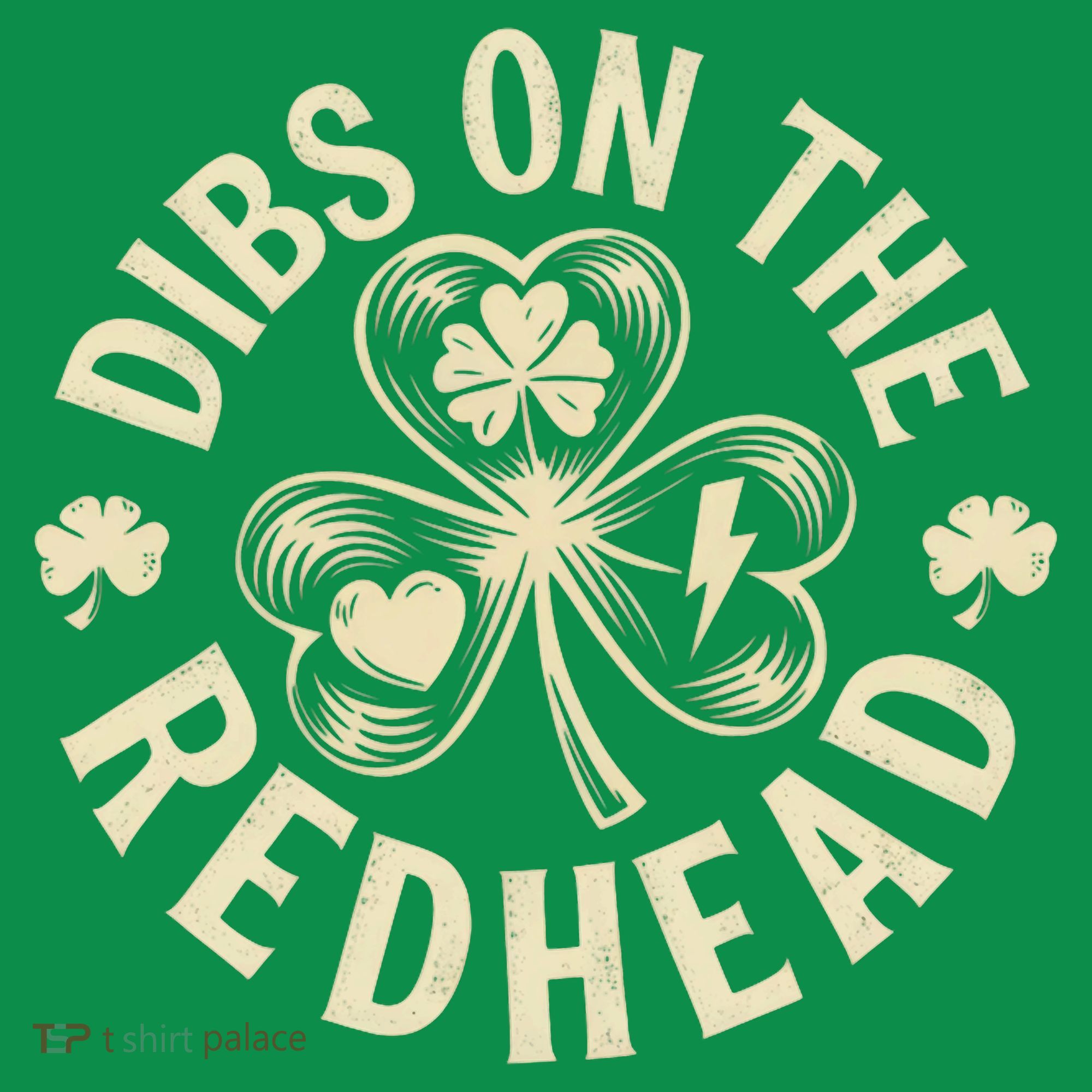 Funny Shamrock Irish St Patricks Day Dibs On The Redhead Kids Sweatshirt