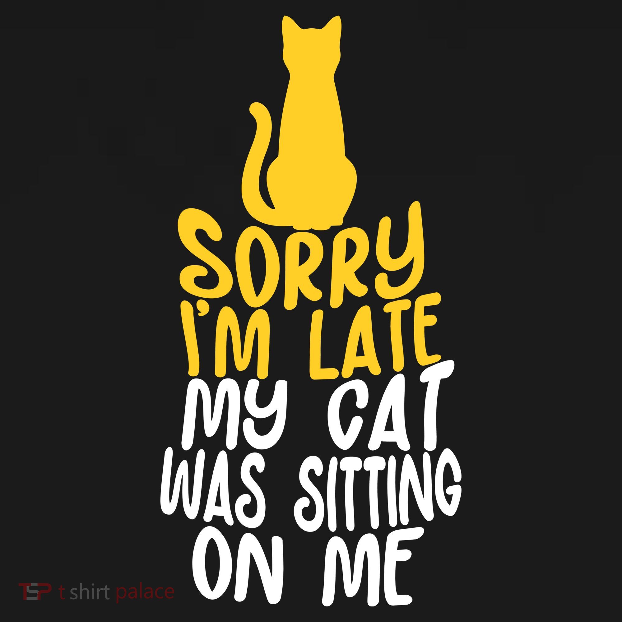 Funny Sorry Im Late My Cat Was Sitting On Me Women's Hoodie