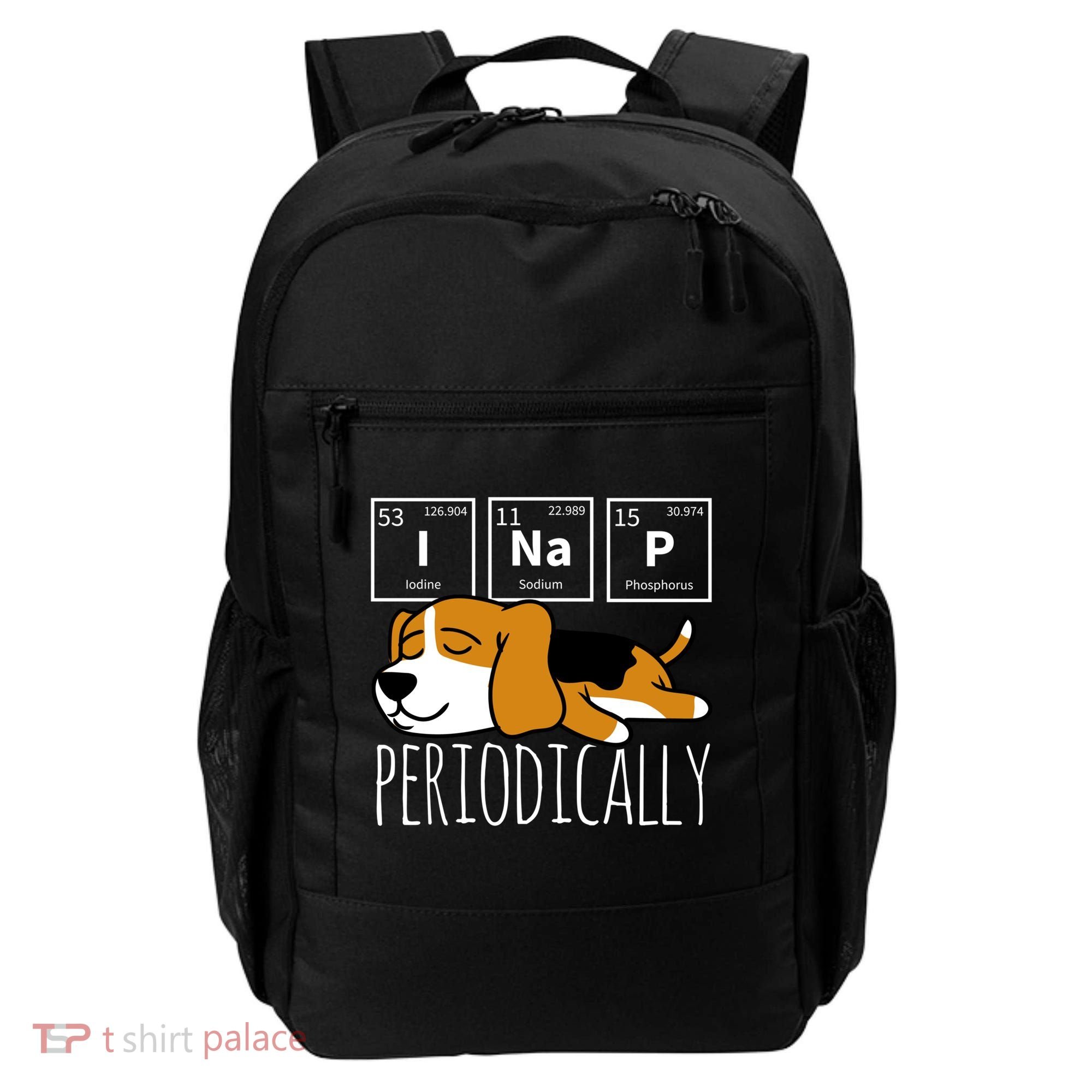 Funny Science I Nap Periodic Table Meme Meh Beagle Dog Gift Backpack