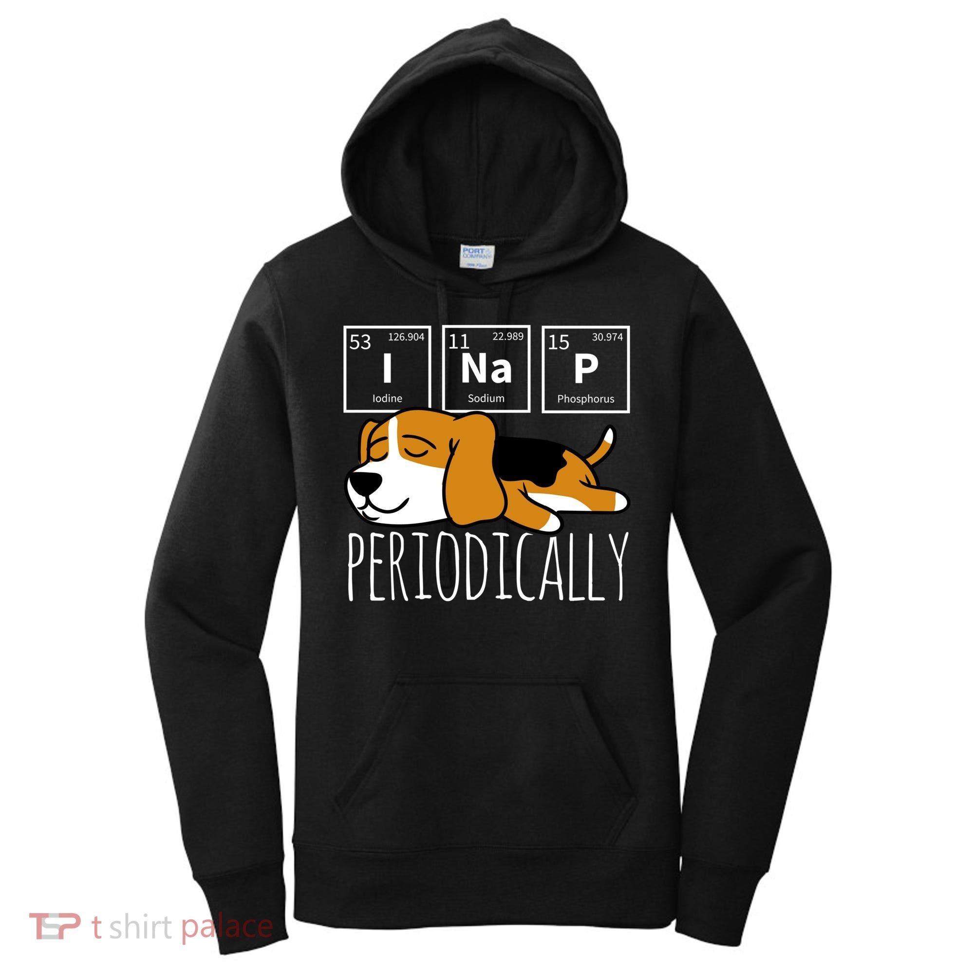 Funny Science I Nap Periodic Table Meme Meh Beagle Dog Gift Women's Hoodie