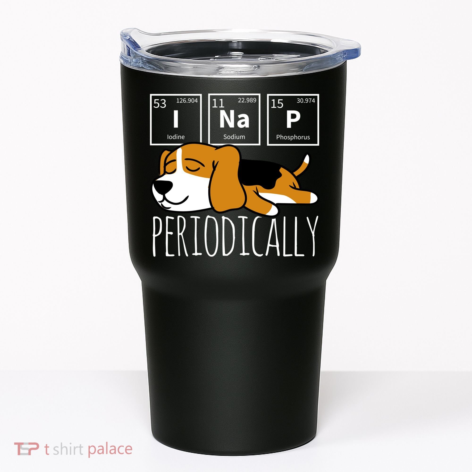Funny Science I Nap Periodic Table Meme Meh Beagle Dog Gift Tumbler