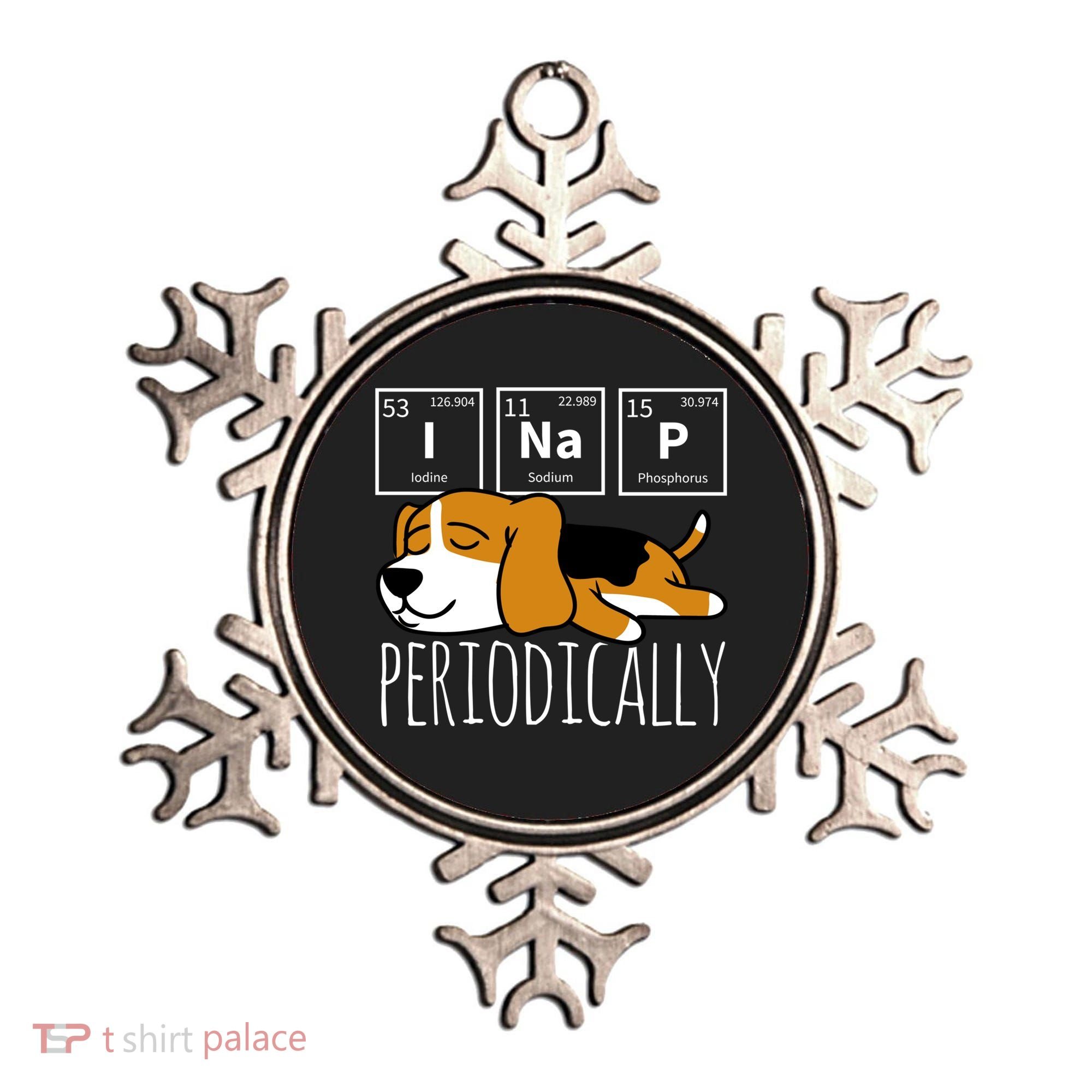 Funny Science I Nap Periodic Table Meme Meh Beagle Dog Gift Ornament