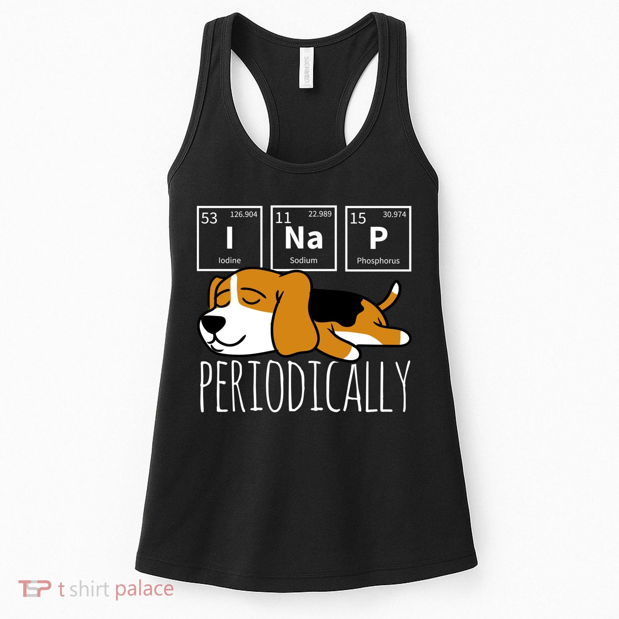 Funny Science I Nap Periodic Table Meme Meh Beagle Dog Gift Women's Tank Top
