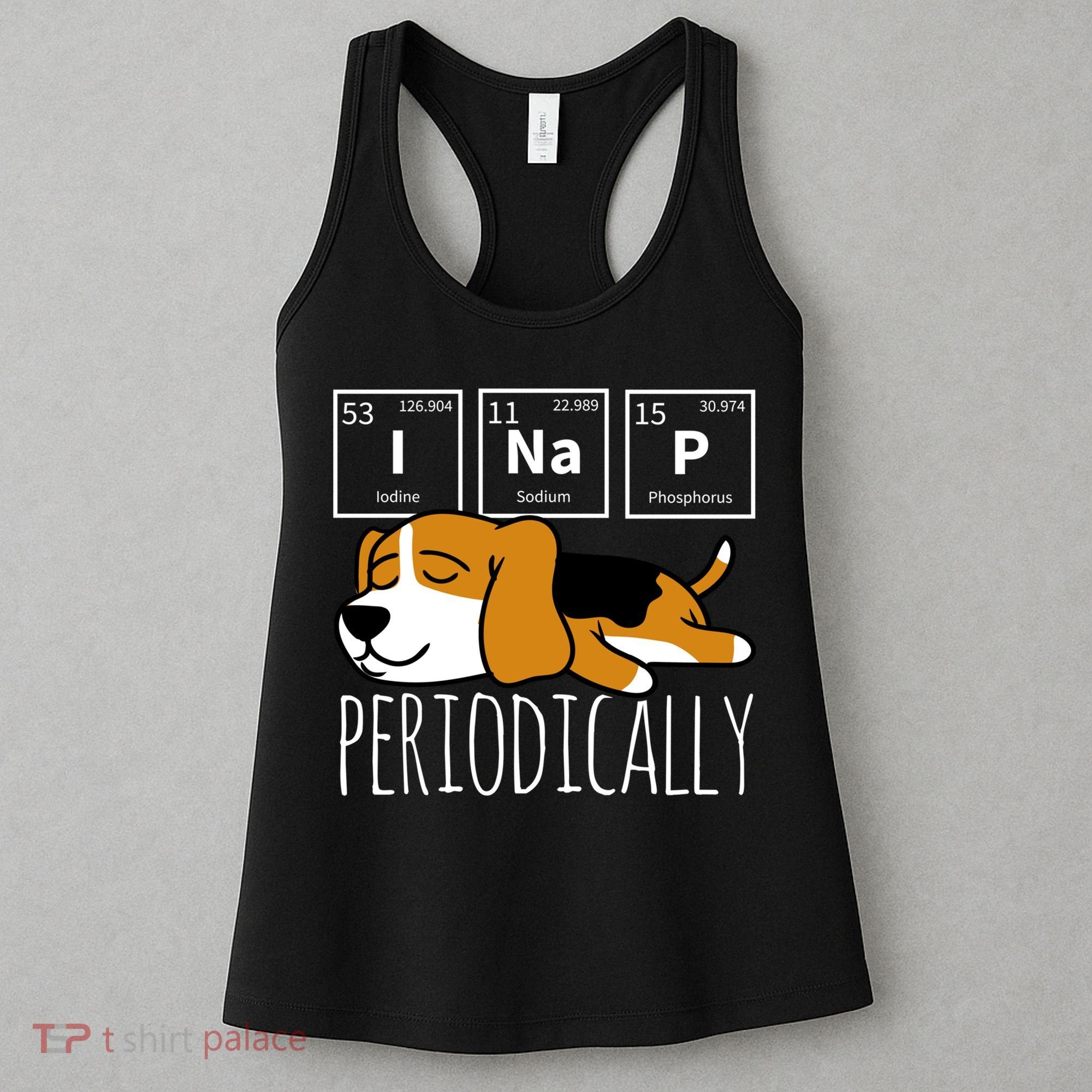 Funny Science I Nap Periodic Table Meme Meh Beagle Dog Gift Women's Tank Top
