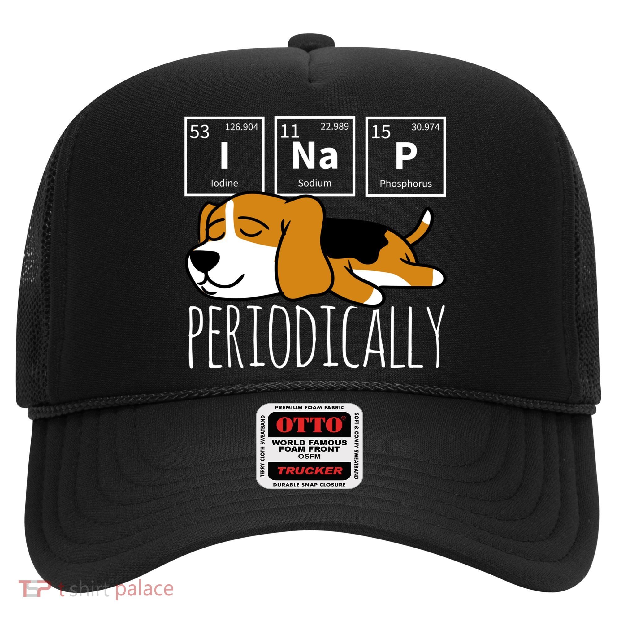 Funny Science I Nap Periodic Table Meme Meh Beagle Dog Gift Hat