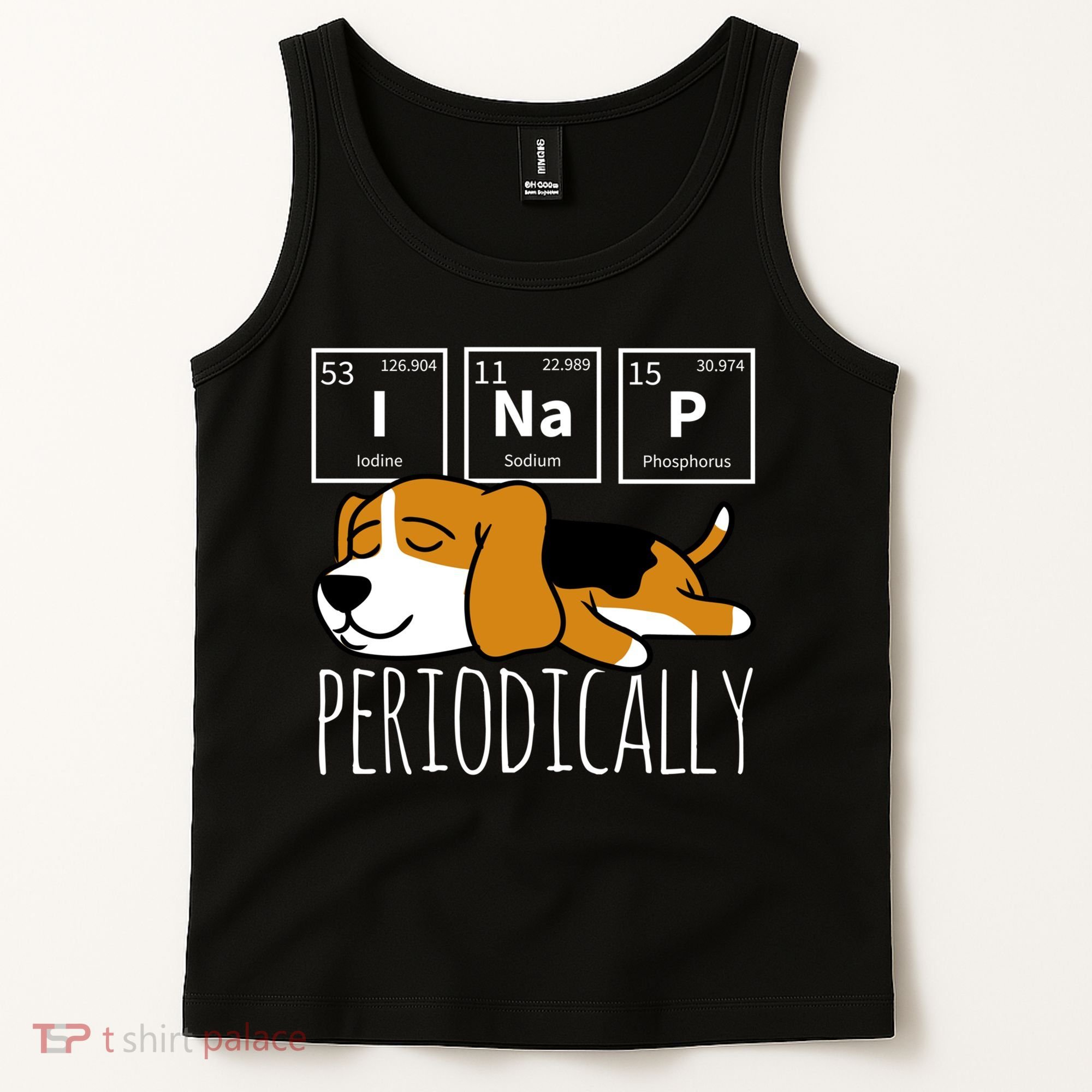 Funny Science I Nap Periodic Table Meme Meh Beagle Dog Gift Tank Top