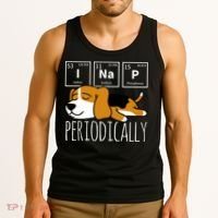 Funny Science I Nap Periodic Table Meme Meh Beagle Dog Gift Tank Top thumb 3