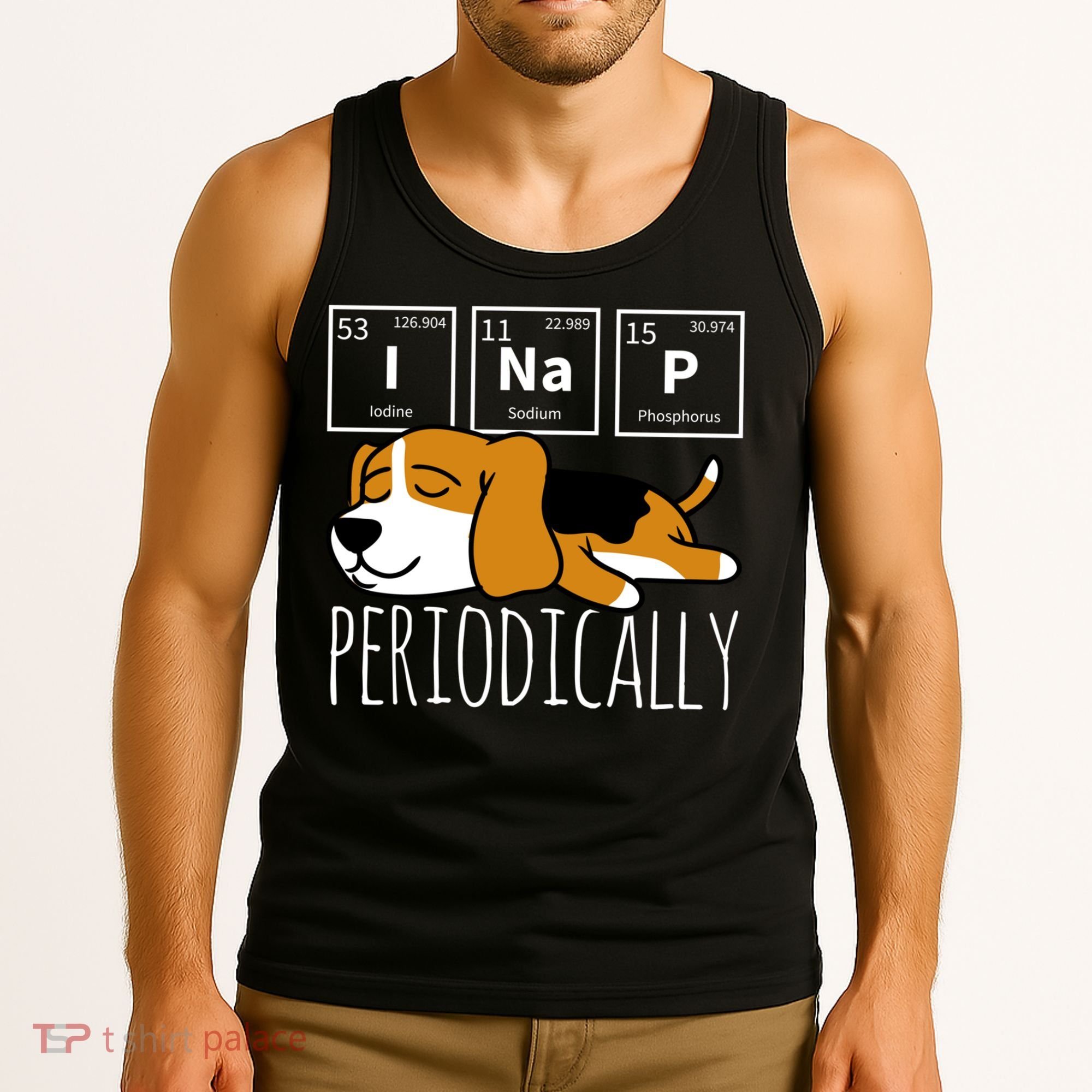 Funny Science I Nap Periodic Table Meme Meh Beagle Dog Gift Tank Top