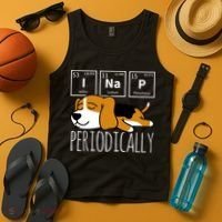 Funny Science I Nap Periodic Table Meme Meh Beagle Dog Gift Tank Top thumb 4