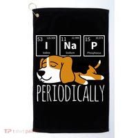 Funny Science I Nap Periodic Table Meme Meh Beagle Dog Gift Golf Towel thumb 0