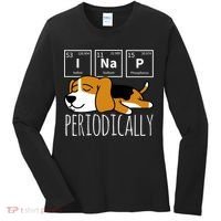 Funny Science I Nap Periodic Table Meme Meh Beagle Dog Gift Women's Long Sleeve Shirt thumb 0