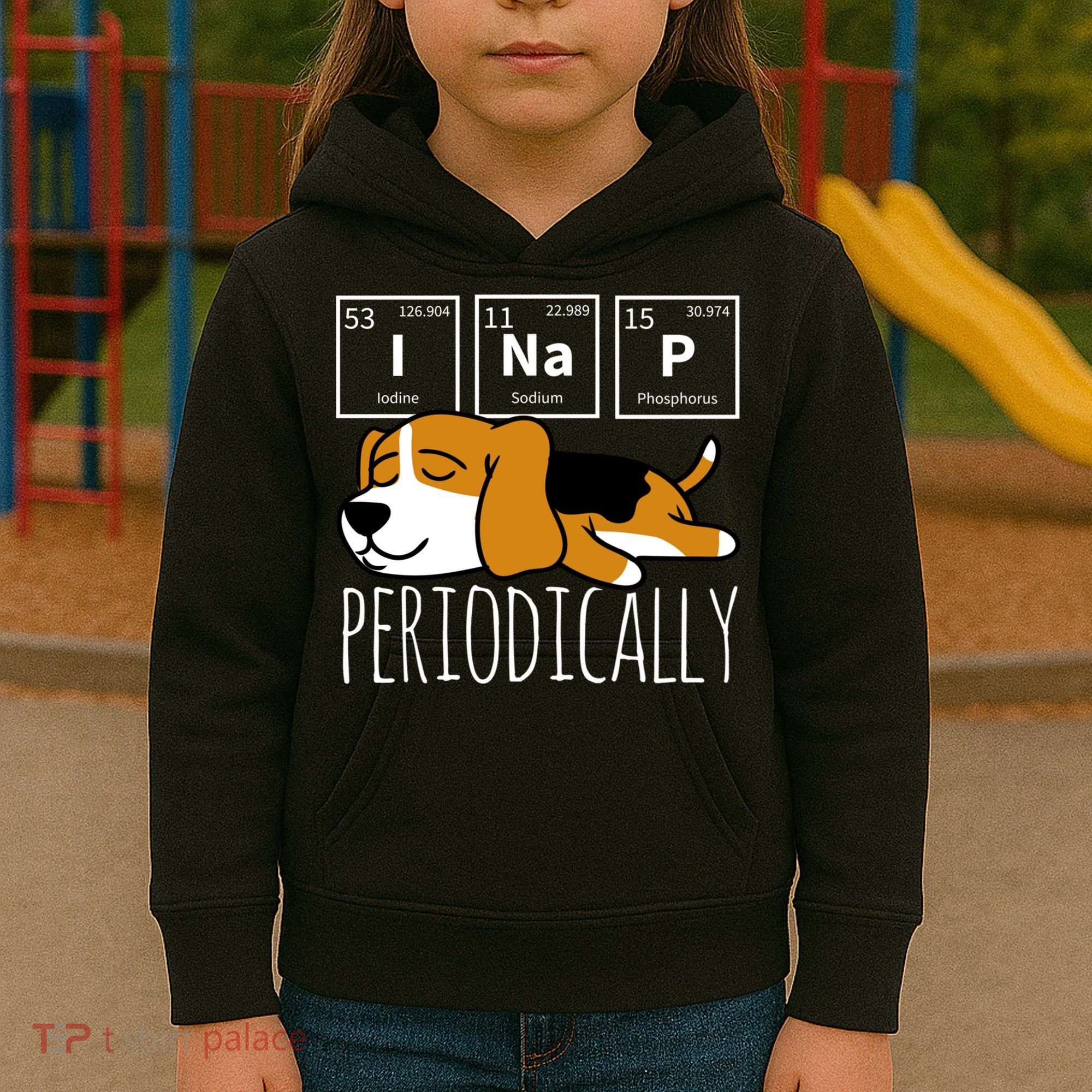 Funny Science I Nap Periodic Table Meme Meh Beagle Dog Gift Kids Hoodie
