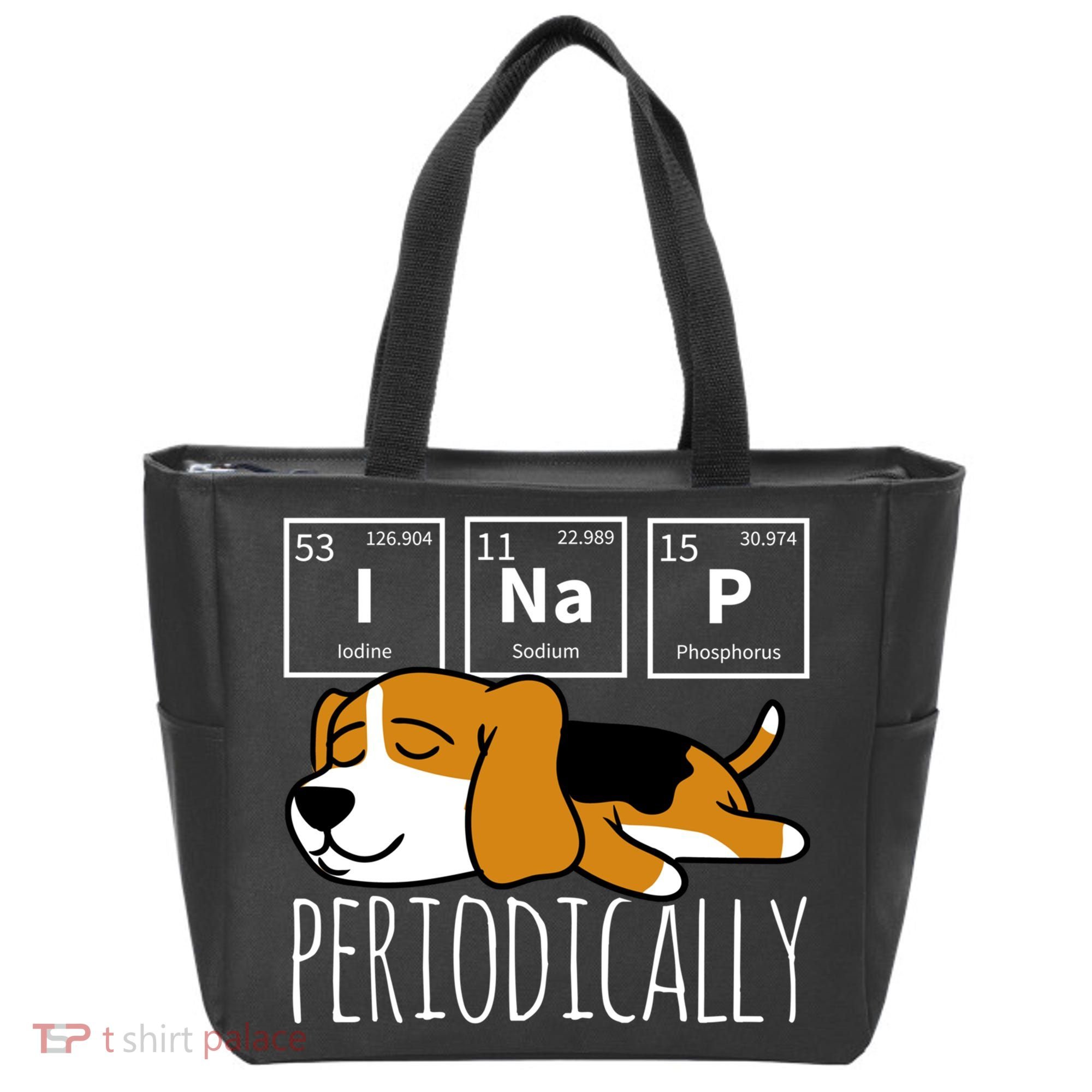Funny Science I Nap Periodic Table Meme Meh Beagle Dog Gift Tote Bag