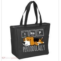 Funny Science I Nap Periodic Table Meme Meh Beagle Dog Gift Tote Bag thumb 2
