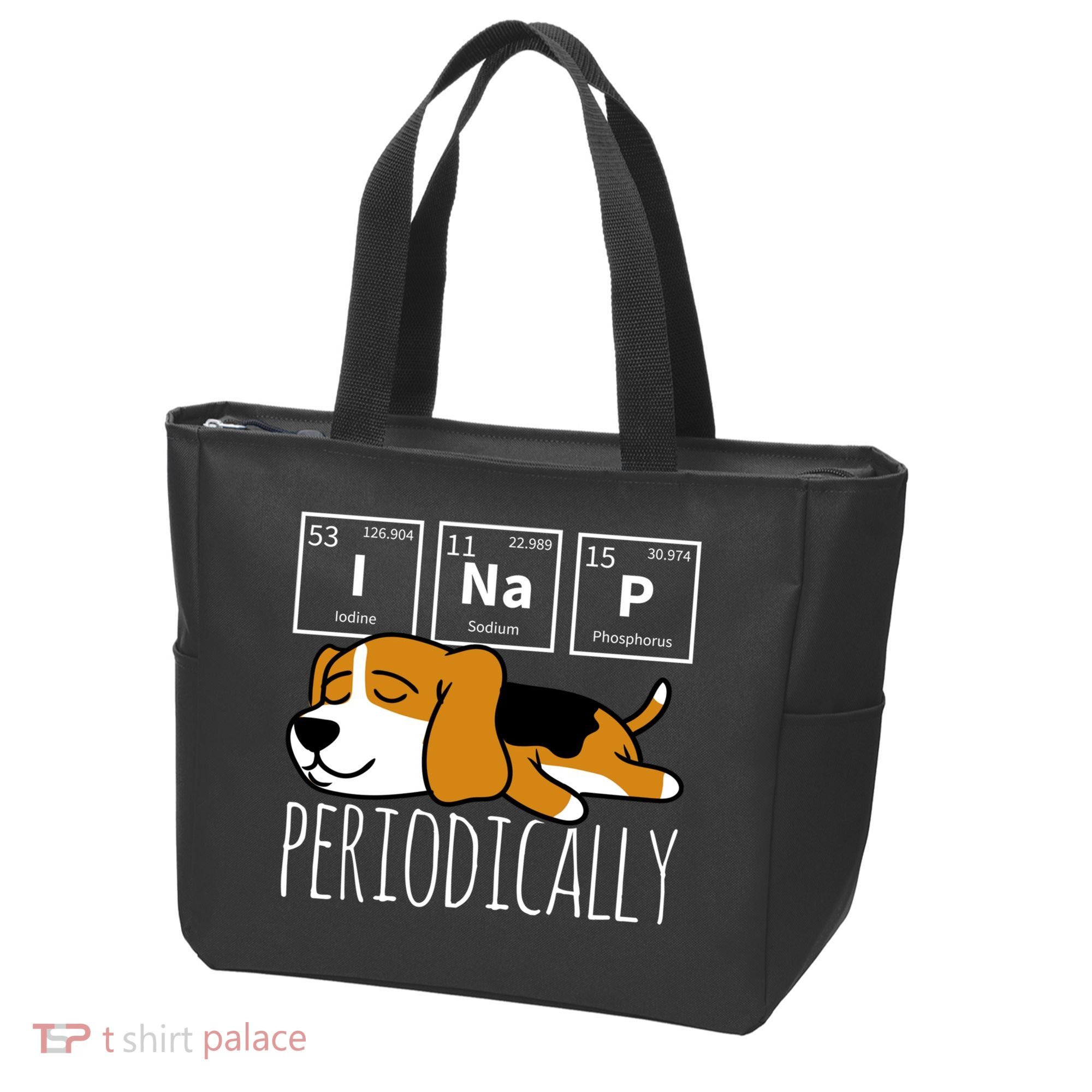 Funny Science I Nap Periodic Table Meme Meh Beagle Dog Gift Tote Bag