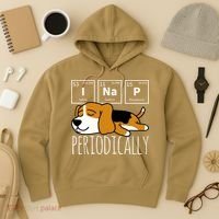 Funny Science I Nap Periodic Table Meme Meh Beagle Dog Gift Hoodie thumb 3