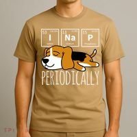 Funny Science I Nap Periodic Table Meme Meh Beagle Dog Gift T-Shirt thumb 3