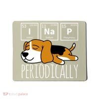 Funny Science I Nap Periodic Table Meme Meh Beagle Dog Gift Mousepad thumb 0