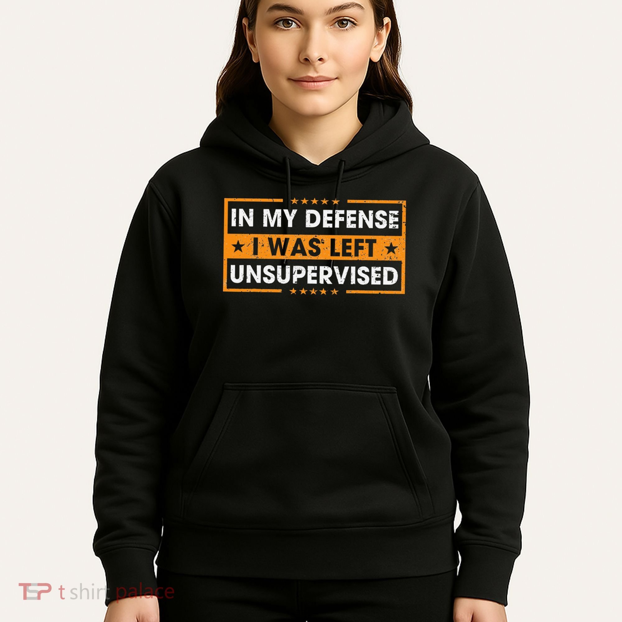 Funny Saying In My Defense I Was Left Unsupervised Retro Hoodie
