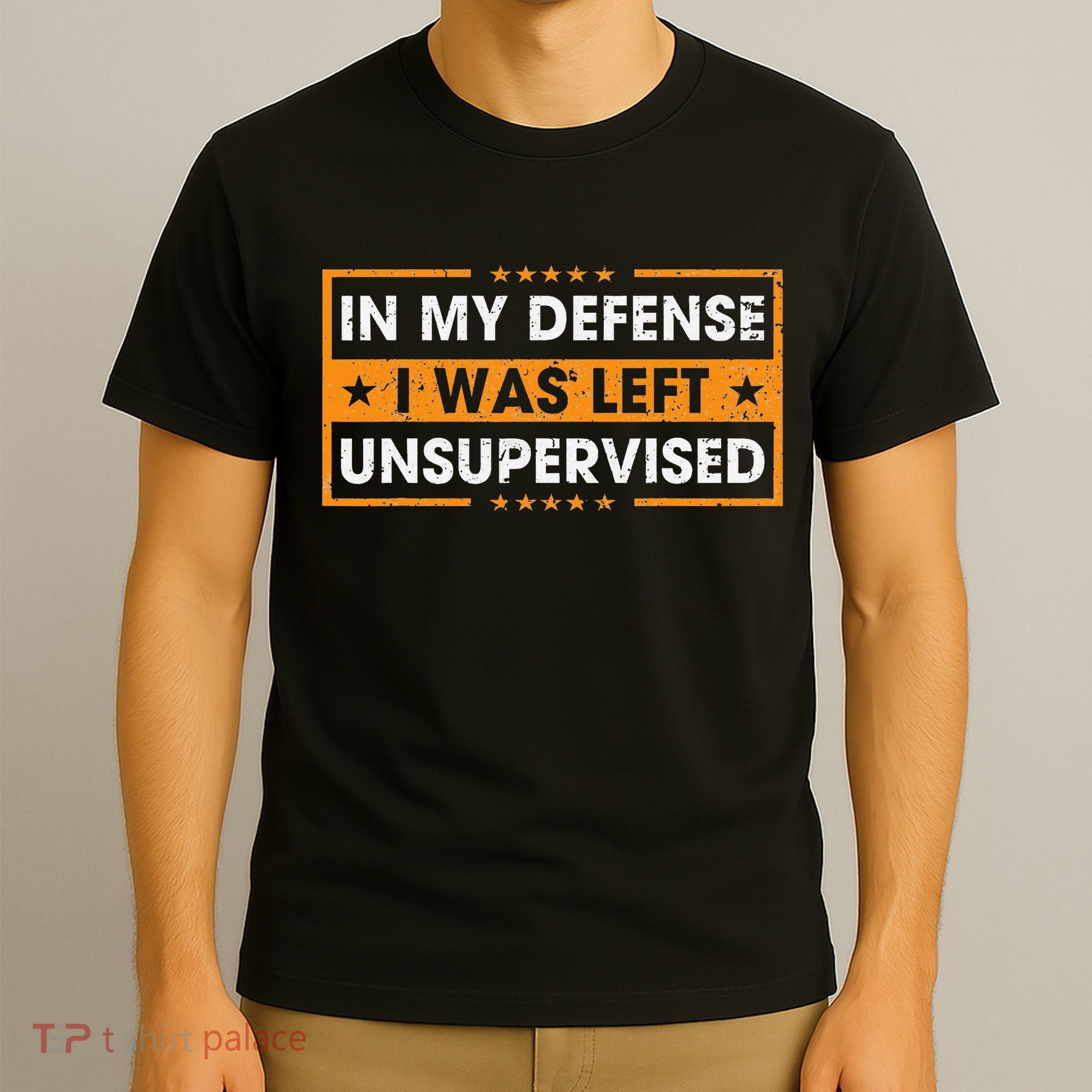 Funny Saying In My Defense I Was Left Unsupervised Retro T-Shirt