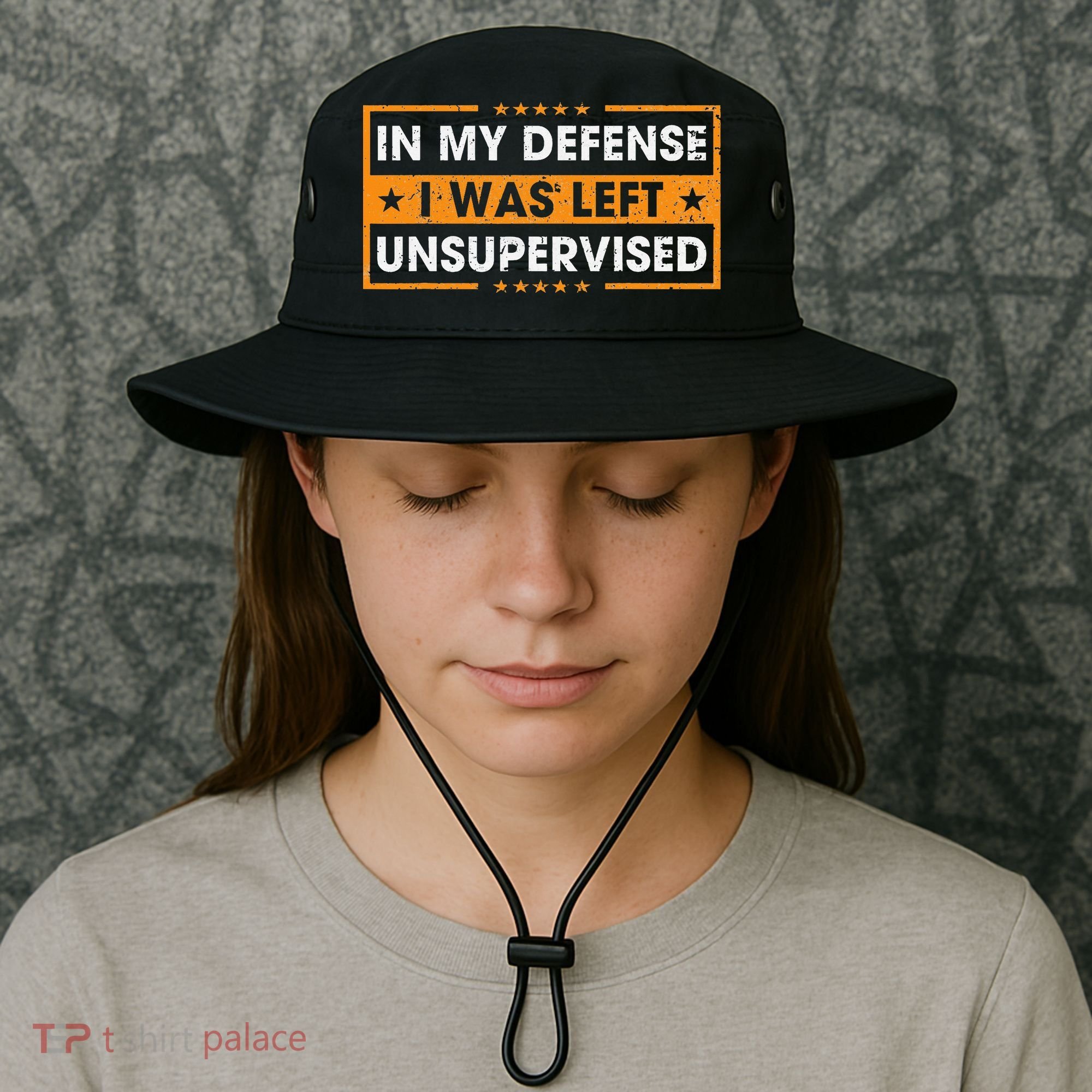 Funny Saying In My Defense I Was Left Unsupervised Retro Bucket Hat