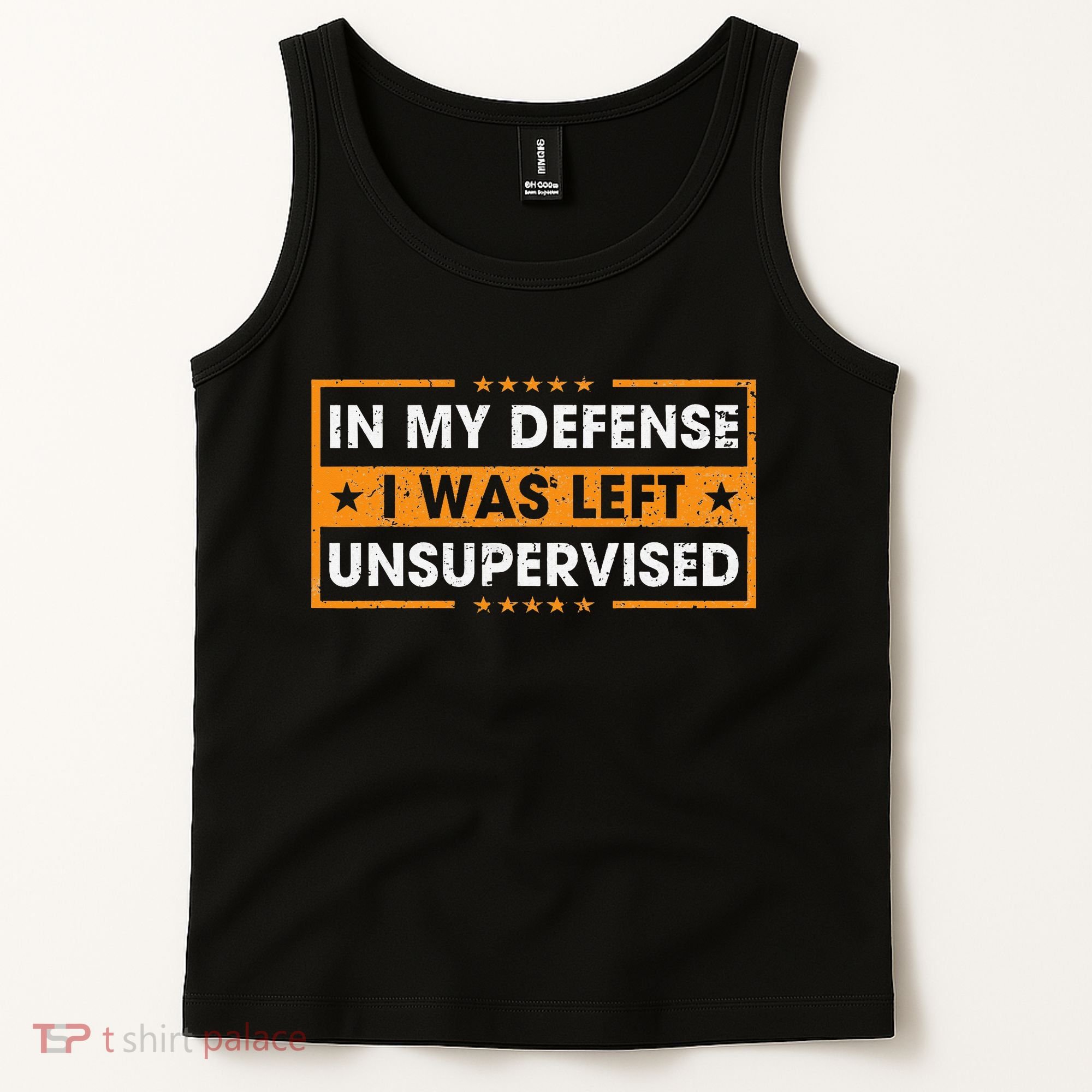 Funny Saying In My Defense I Was Left Unsupervised Retro Tank Top