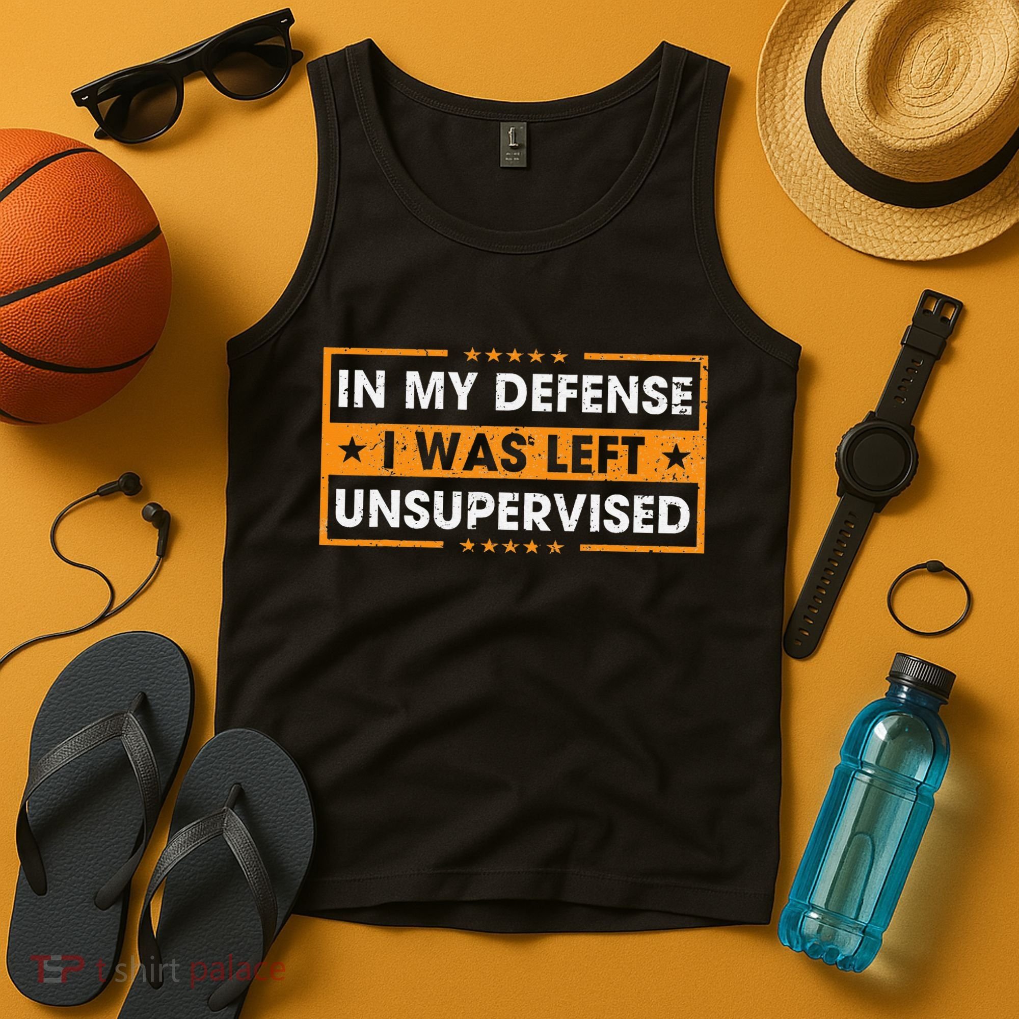 Funny Saying In My Defense I Was Left Unsupervised Retro Tank Top