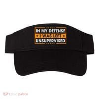 Funny Saying In My Defense I Was Left Unsupervised Retro Visor thumb 0