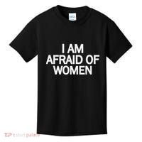 Funny Saying IM Afraid Of Women Kids T-Shirt thumb 0