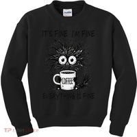 Funny - Sarcastic - Its Fine Im Fine Everything Is Fine Kids Sweatshirt thumb 0