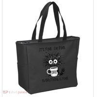 Funny - Sarcastic - Its Fine Im Fine Everything Is Fine Tote Bag thumb 2