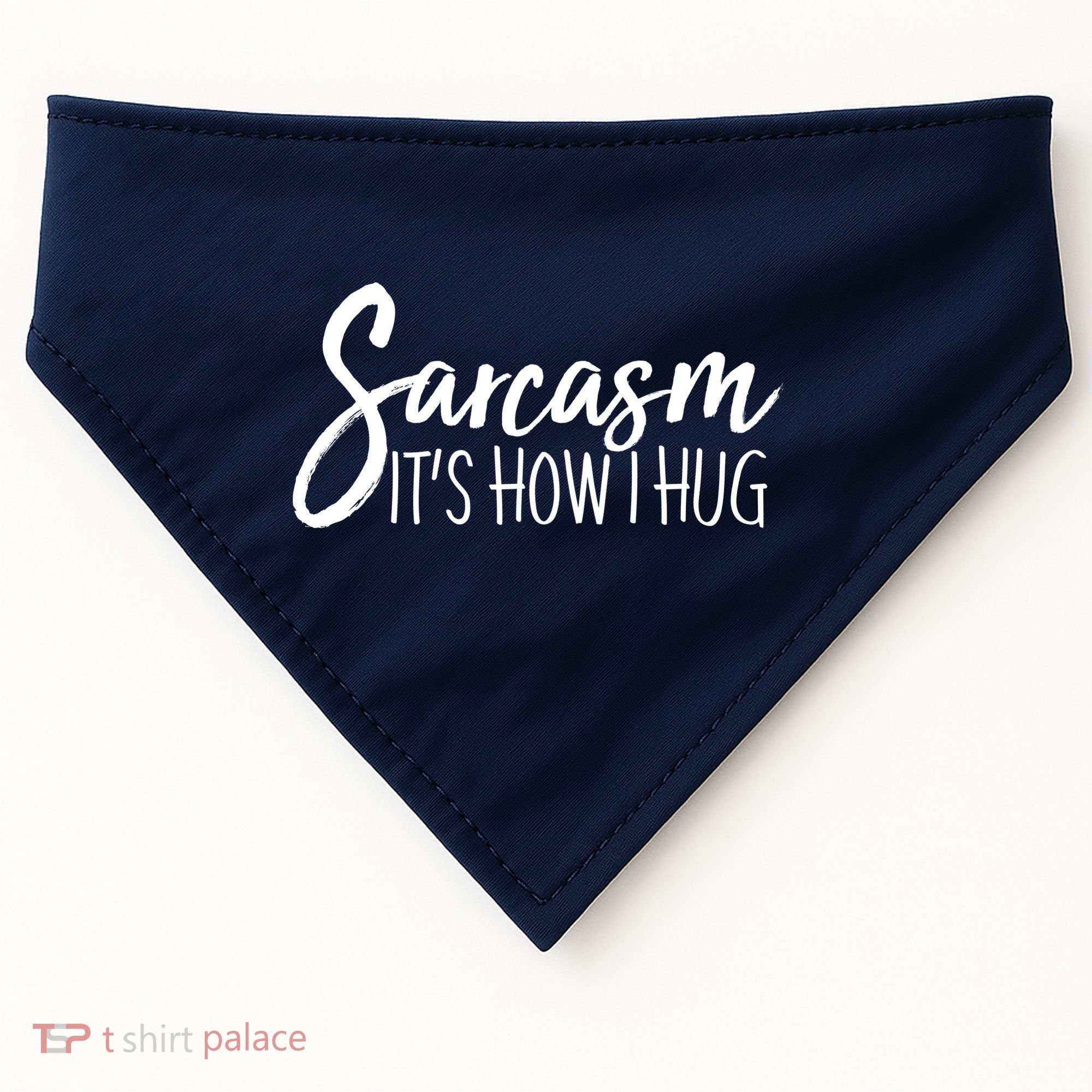 Funny Sarcasm It's How I Hug USA-Made Doggie Bandana