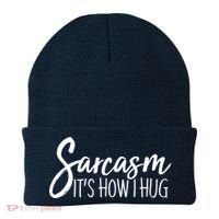 Funny Sarcasm It's How I Hug Beanie thumb 0
