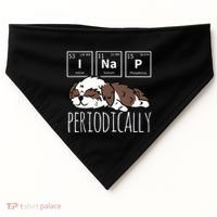 Funny Science I NAP Periodic Table Meme Meh Shih Tzu Dog USA-Made Doggie Bandana thumb 0