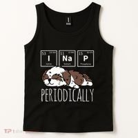 Funny Science I NAP Periodic Table Meme Meh Shih Tzu Dog Tank Top thumb 2