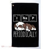 Funny Science I NAP Periodic Table Meme Meh Shih Tzu Dog Golf Towel thumb 0