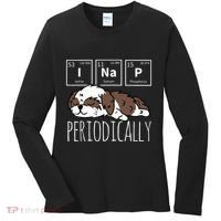 Funny Science I NAP Periodic Table Meme Meh Shih Tzu Dog Women's Long Sleeve Shirt thumb 0