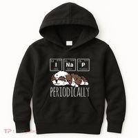 Funny Science I NAP Periodic Table Meme Meh Shih Tzu Dog Kids Hoodie thumb 0