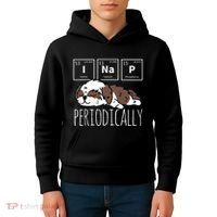 Funny Science I NAP Periodic Table Meme Meh Shih Tzu Dog Kids Hoodie thumb 4